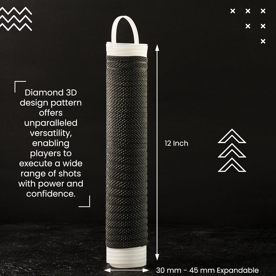 Diamond 3D Black Loaded Grip - Pack of 3